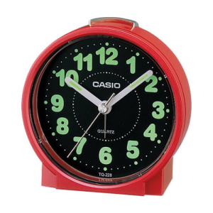 Casio TQ-228 Analog Table Alarm Clock with Beeper Alarm